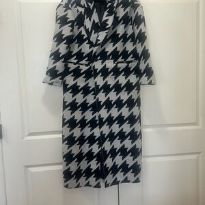 Missguided Black and Gray Pea Coat